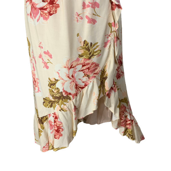 SWEET POT Cream & Pink Floral Print Strapless Blouson Dress - NWT - Picture 7 of 13